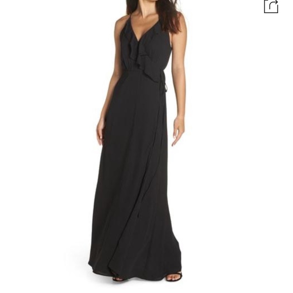 BRAND NEW W/ TAGS WAYF BLACK MAXI DRESS